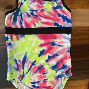 Danskin Vibrant Tie-Dye Kids One Piece. Sizes from 10-16 years old.